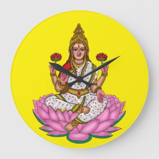 Godin Lakshmi wandklok (Voorkant)