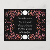 Godin Lesbische bruiloft Save the Date Briefkaart (Voorkant)
