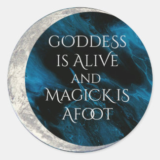 Godin levend rond Sticker