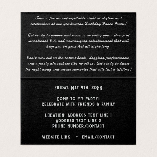 Godin Life Celebration Verjaardag Uitnodigen Kaart (Binnenkant ongevouwen)