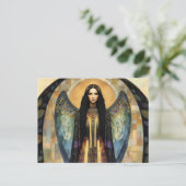 Godin Lilith Donkere Regenboog Mozaïek Schilderij Briefkaart (Staand voorkant)