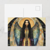 Godin Lilith Donkere Regenboog Mozaïek Schilderij Briefkaart (Voorkant / Achterkant)