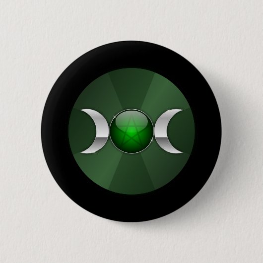 godin-maansymbool ronde button 5,7 cm (Voorkant)