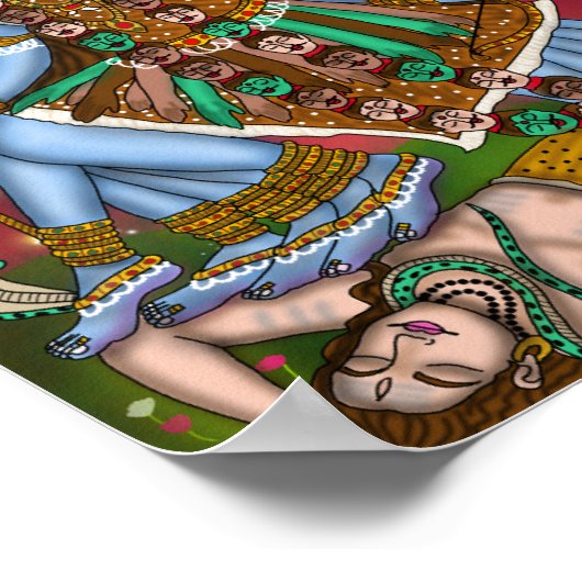 Godin Mahakali Poster | Fierce Hindu Devi Kali S (Hoek)