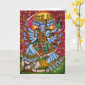 Godin Mahakali Poster Kaart (Gele Bloem)