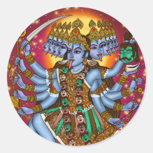 Godin Mahakali Sticker   Fierce Hindu Devi Kali
