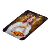 Godin met een bord vol poutine AI art Magneet (Linkerzijde)