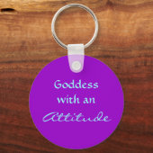 Godin met een Sleutelhanger van het citaat van de  (Voorkant)