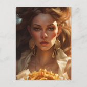 Godin met friet briefkaart (Voorkant)