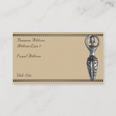 Godin met Lijst van de Griekse Golf Visitekaartje (Achterkant)