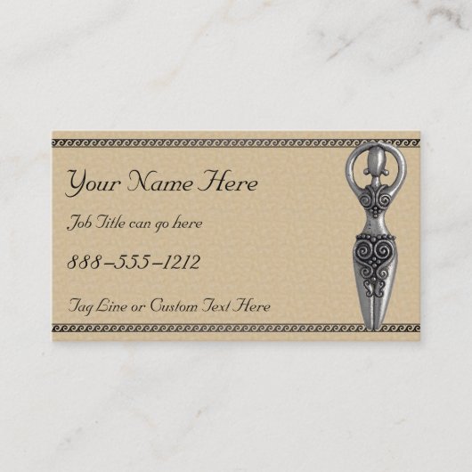 Godin met Lijst van de Griekse Golf Visitekaartje (Voorkant)