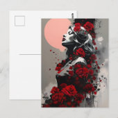 Godin met Red Roses Briefkaart (Voorkant / Achterkant)