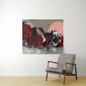 Godin met rode rozen wandkleed (In Situ (horizontaal))