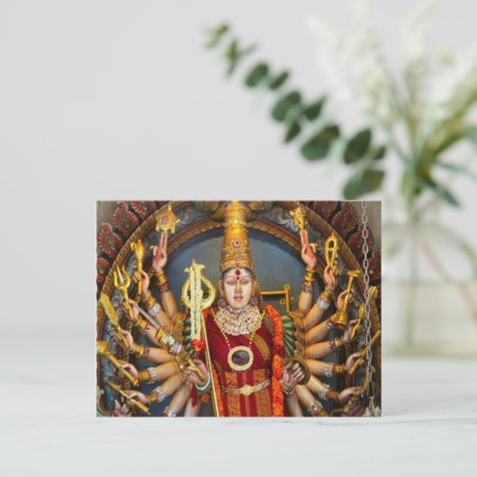 Godin met veel armen briefkaart (Staand voorkant)