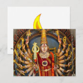 Godin met veel armen briefkaart (Voorkant / Achterkant)