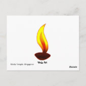 Godin met veel armen briefkaart (Achterkant)