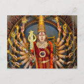 Godin met veel armen briefkaart (Voorkant)