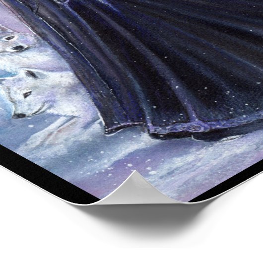 Godin met wolven van Renee Lavoie Poster (Hoek)