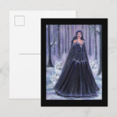 Godin met wolven van Renee Lavoie Uitnodiging Briefkaart (Voorkant / Achterkant)