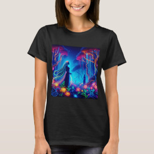 Godin Neon Bos van Licht Fantasie sprookjeskunst T-shirt