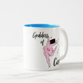 "Godin of Curves" Tweekleurige Koffiemok (Voorkant rechts)