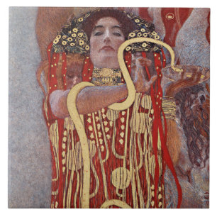 Godin of Health, Hygieia (Salus), Gustav Klimt Tegeltje