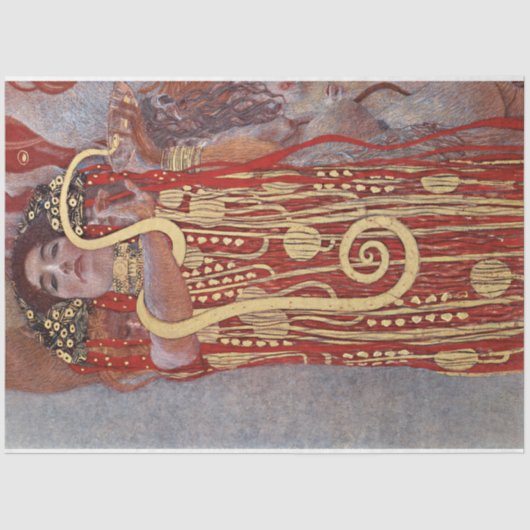Godin of Health, Hygieia (Salus), Gustav Klimt Tissuepapier (Voorkant)