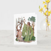 Godin of Spring Notecard Kaart (Gele Bloem)