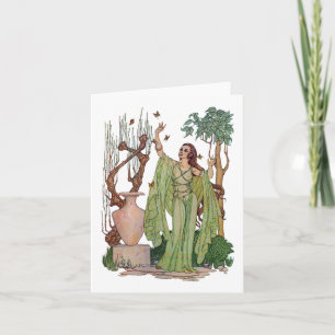 Godin of Spring Notecard Kaart