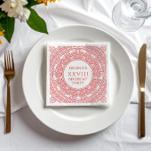 Godin party servetten met roze Grieks ontwerp