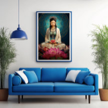 Godin Quan Yin Hoge Frequentie Portret Schilderij