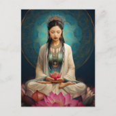 Godin Quan Yin Hoogfrequent Portretschildering Briefkaart (Voorkant)