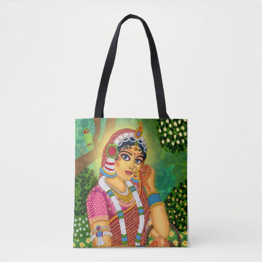 Godin Radha Boodschaptas Tote Bag (Voorkant)