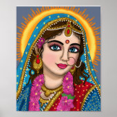 Godin Radha Poster | Divine Hindu Devi Radha Spi (Voorkant)