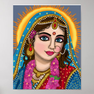 Godin Radha Poster   Divine Hindu Devi Radha Spi