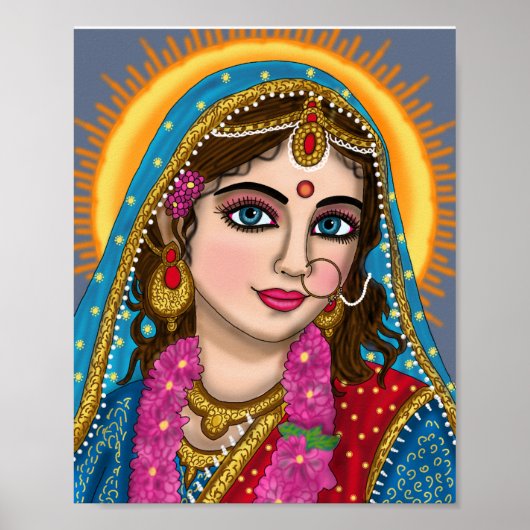 Godin Radha Poster | Divine Hindu Devi Radha Spi (Voorkant)