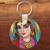 Godin Radha Sleutelhanger | Divine Hindu Devi Radh (Achterkant)