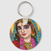 Godin Radha Sleutelhanger | Divine Hindu Devi Radh (Achterkant)