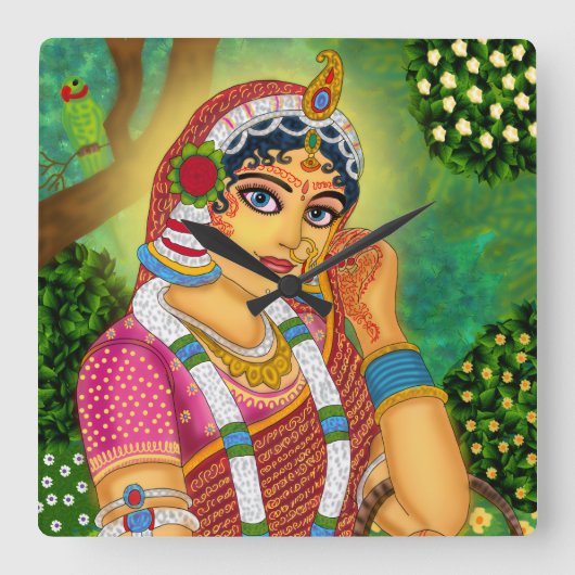 Godin Radha wandklok (Voorkant)