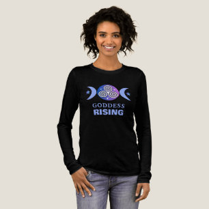 Godin Rising Paarse-blauw lange mouw T-shirt