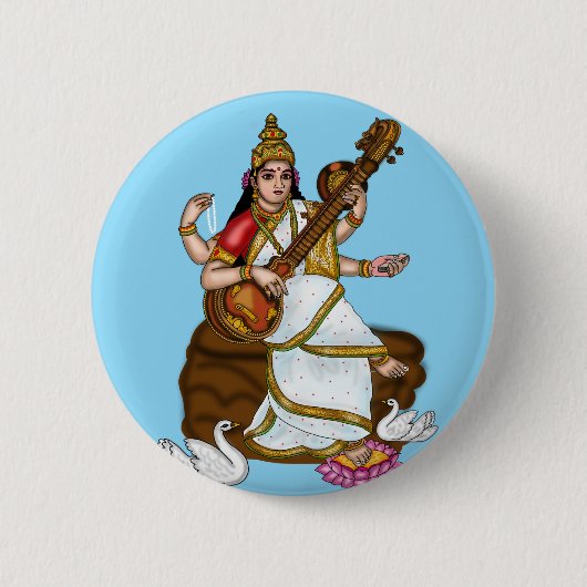 Godin Saraswati Knop Ronde Button 5,7 Cm (Voorkant)