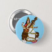 Godin Saraswati Knop Ronde Button 5,7 Cm (Voorkant /achterkant)