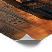 Godin Sekhmet Abstracte Egyptische leeuwin kunst Poster (Hoek)