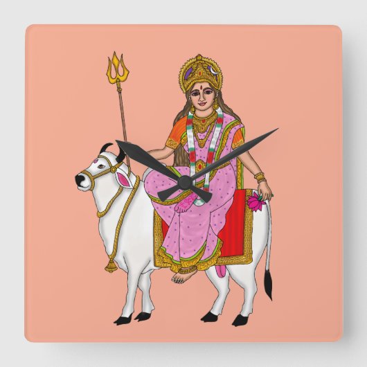 Godin Shailputri wandklok (Voorkant)