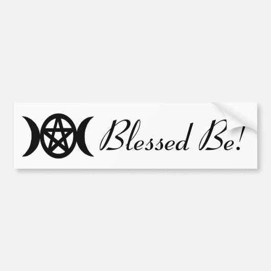 Godin Symbool Pentacle met Mons, verbijsterd. Bumpersticker (Voorkant)