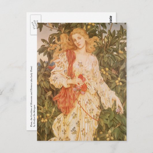 Godin van bloesems en bloemen, Flora door Morgan Briefkaart (Voorkant / Achterkant)