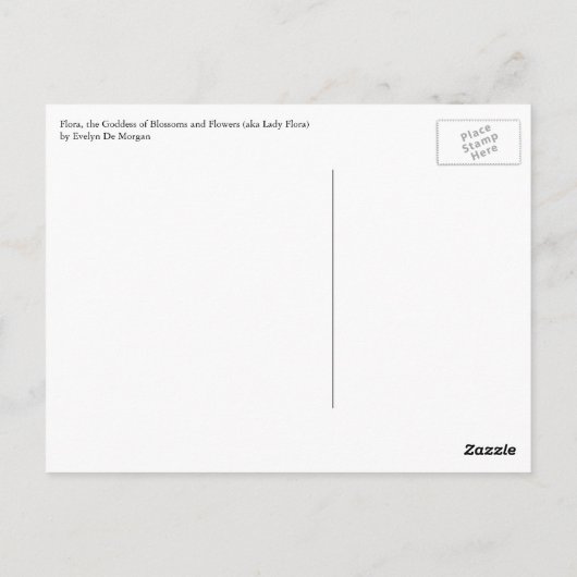 Godin van bloesems en bloemen, Flora door Morgan Briefkaart (Achterkant)