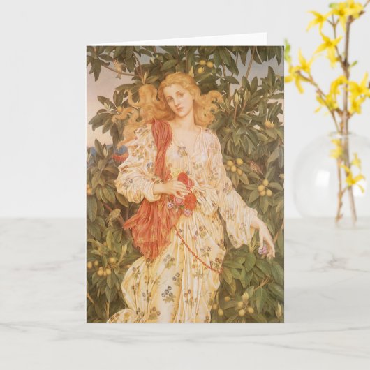 Godin van bloesems en bloemen, Flora door Morgan Kaart (Gele Bloem)