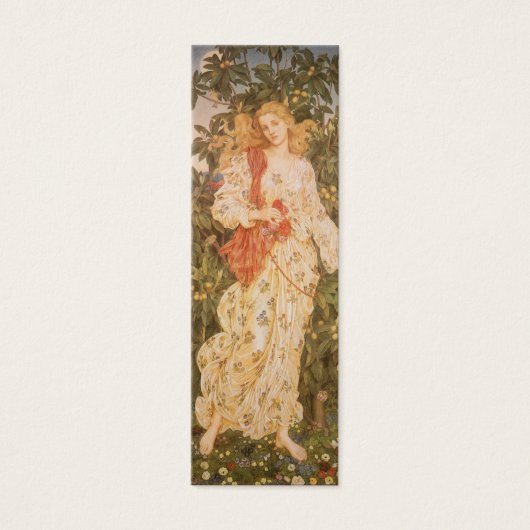 Godin van bloesems en bloemen, Flora door Morgan Mini Visitekaartjes (Voorkant)