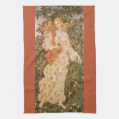 Godin van bloesems en bloemen, Flora door Morgan Theedoek (Verticaal)